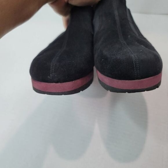 Thierry Rabotin Camoscio Divine Black Wedge Slip On Shoes Size 41 - Picture 5 of 13